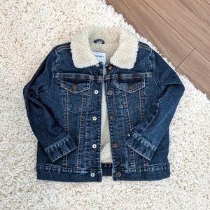 Toddler boy jean jacket with Sherpa lining 4T